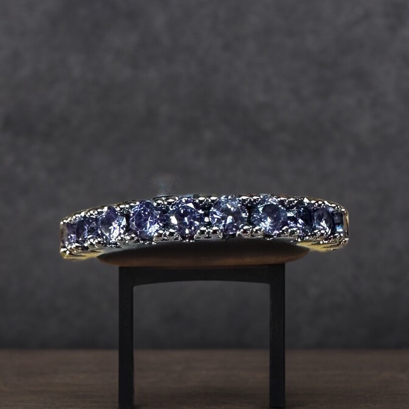 Amethyst Eternity Wedding Ring - Picture 1 of 9